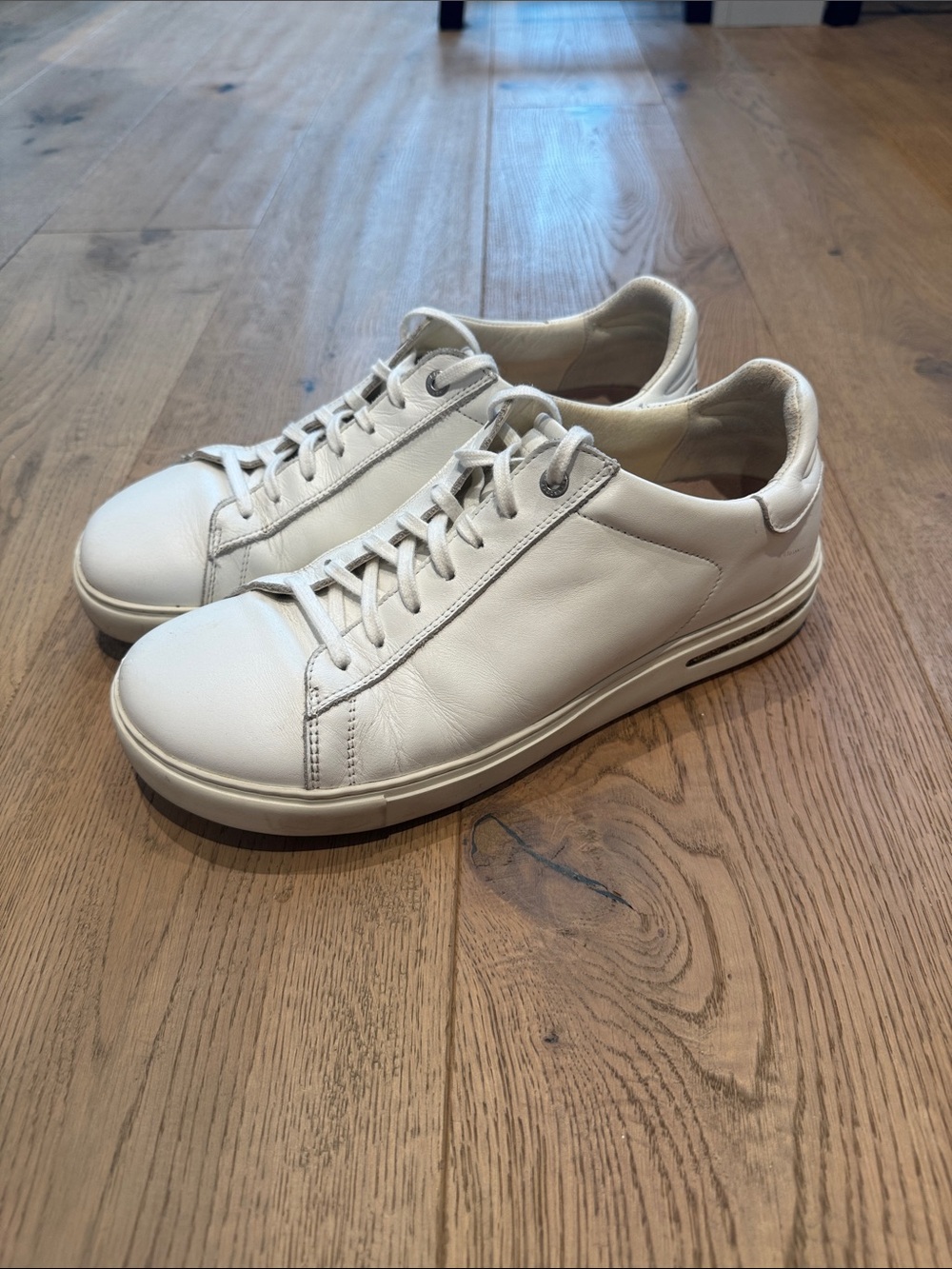 Birkenstock White Leather Bend Low Sneakers